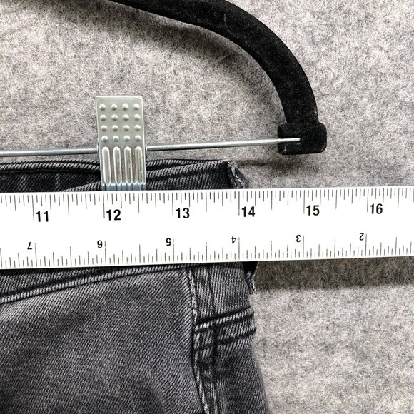 American Eagle Mom Jean Womens Size 2 Washed Black Stretch High Rise - Picture 7 of 11